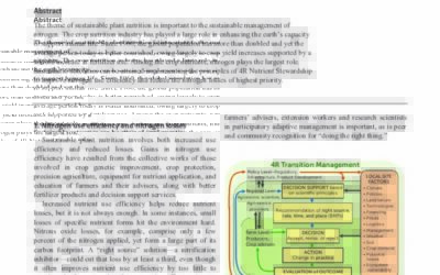 Sustainable plant nutrition and nitrogen