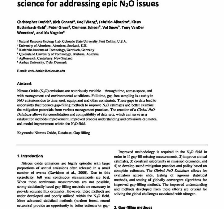 The Global N2O Database – Open & collaborative science for addressing epic N2O issues