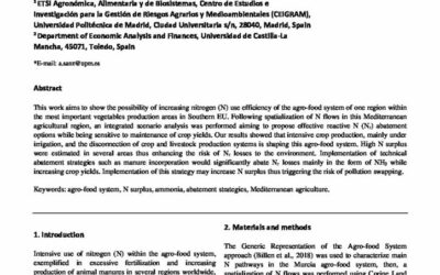 Spatial characterization of reactive N flows in the agro-food system of a semiarid Mediterranean region