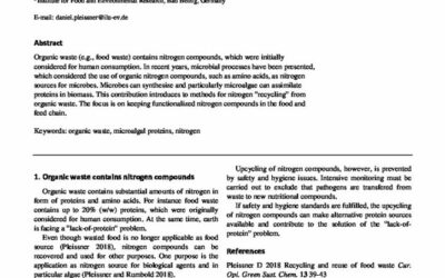 The use of nitrogen compounds from organic waste