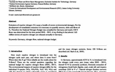 National nitrogen flows in Germany