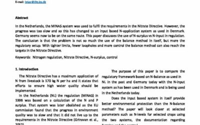 Application standards vs Nitrogen Surplus in regulation in the EU