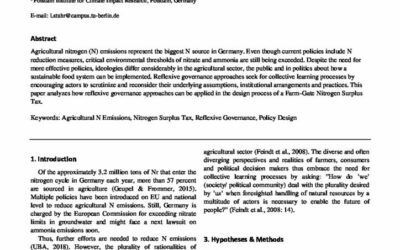 A reflexive policy approach for designing a FarmGate Nitrogen Surplus Tax