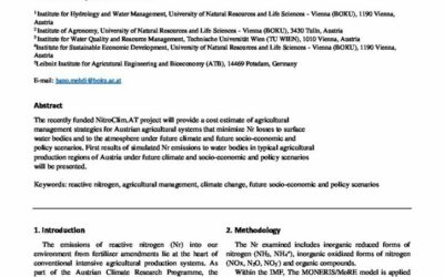 Managing reactive nitrogen in agricultural systems under future conditions in Austria