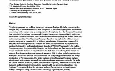 A guidance document for nitrogen impact assessment for human health and environment qualities