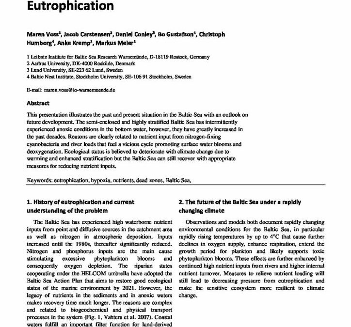 The history and future perspectives of Baltic Sea Eutrophication