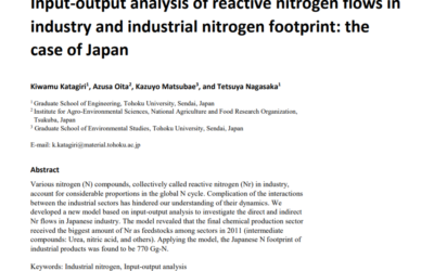 Input-output analysis of reactive nitrogen flows in industry and industrial nitrogen footprint