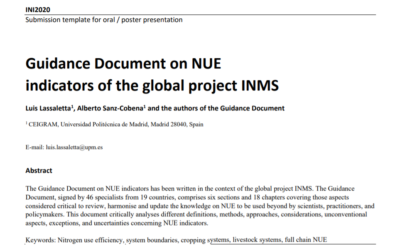 Guidance Document on NUE indicators of the global project INMS