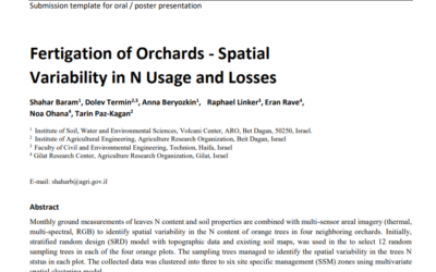 Fertigation of Orchards – Spatial Variability in N Usage and Losses